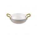 Paderno MINIATURE PAELLA ALUMINUM w/WHT CERAMIC 120mm EA