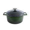 Lava GLAZE CASSEROLE-ROUND | GLASS LID | 6.7lt | 280mm Ø GREEN (Each)