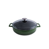 Lava GLAZE CASSEROLE-ROUND | LOW | GLASS LID|  2.4lt | 240mm Ø RED (Each)