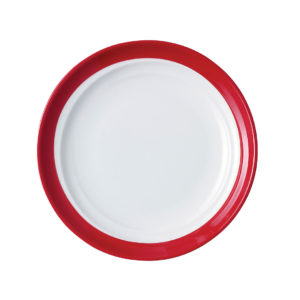 Royal Porcelain MAXADURA RESONATE-ROUND PLATE COUPE 165mm RED INNER BAND EA