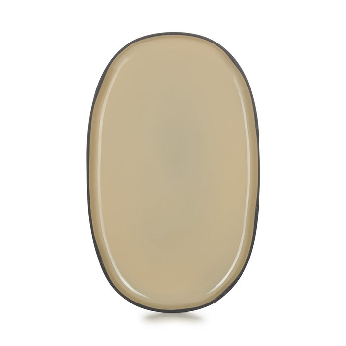 Revol  CARACTERE NUTMEG OVAL SERVICE PLATE 355x218x25mm EA