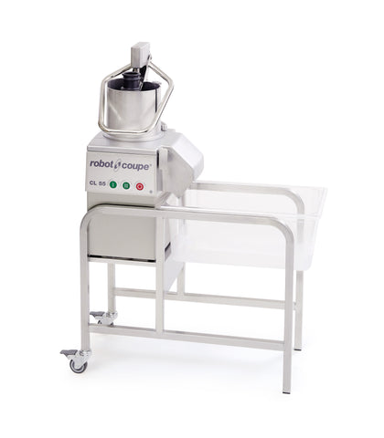 Robot Coupe CL55 - Vegetable Preparation Workstation includes trolley, 2 heads and 16 discs