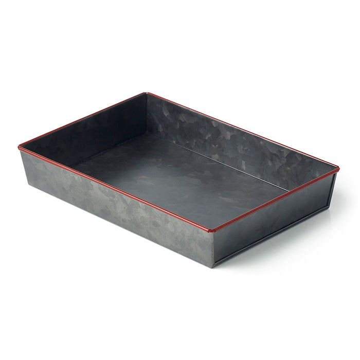 Chef Inox CONEY ISL-GALVANISED BLACK RECT TRAY FLARED RED 270x190x45mm EA