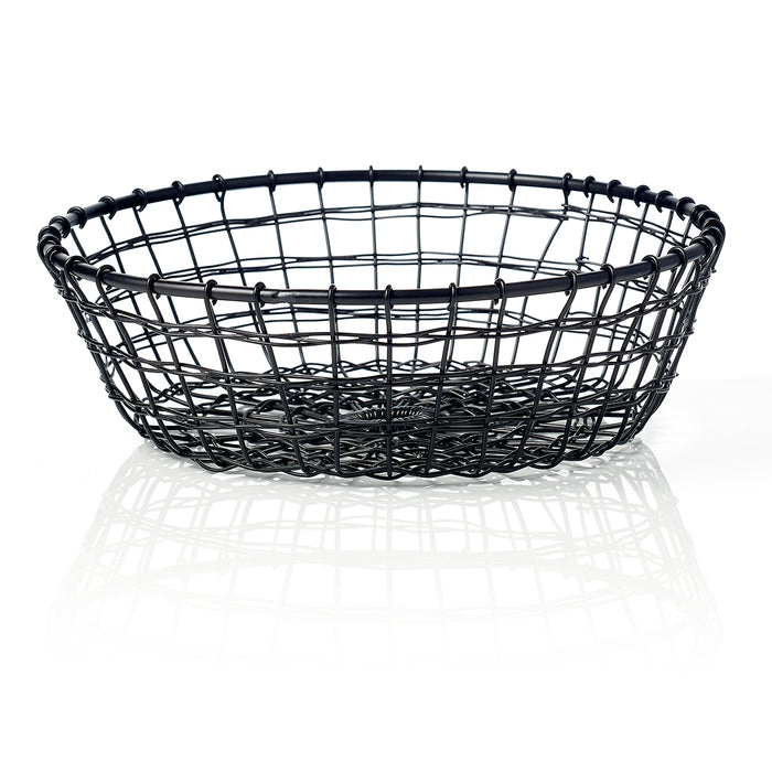 Chef Inox CONEY ISL-MESH WIRE ROUND SERVING BASKET ZINC FINISH 230x75m EA