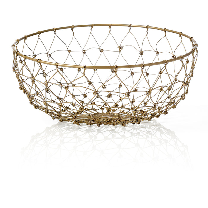 Chef Inox CONEY ISL-FISHING NET WIRE ROUND BASKET PATINA 230x100mm EA