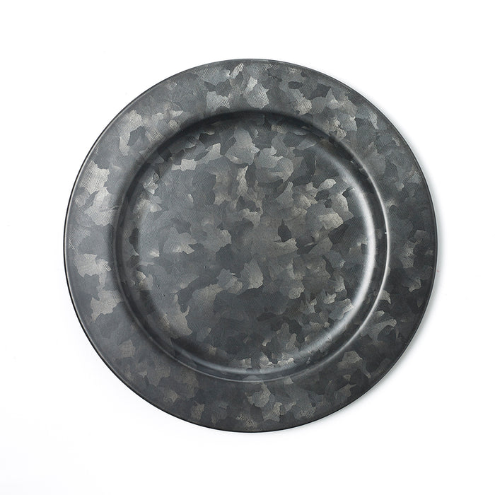 Chef Inox CONEY ISL-GALVANISED BLACK ROUND PLATE WIDE RIM 230mm EA