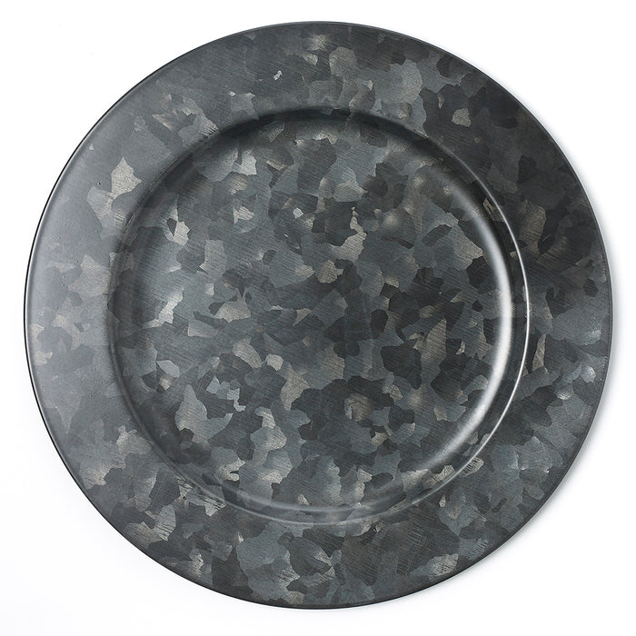 Chef Inox CONEY ISL-GALVANISED BLACK ROUND PLATE WIDE RIM 280mm EA