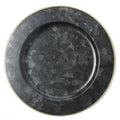 Chef Inox CONEY ISL-GALVANISED BLACK ROUND PLATE WIDE RIM GOLD 280mm EA