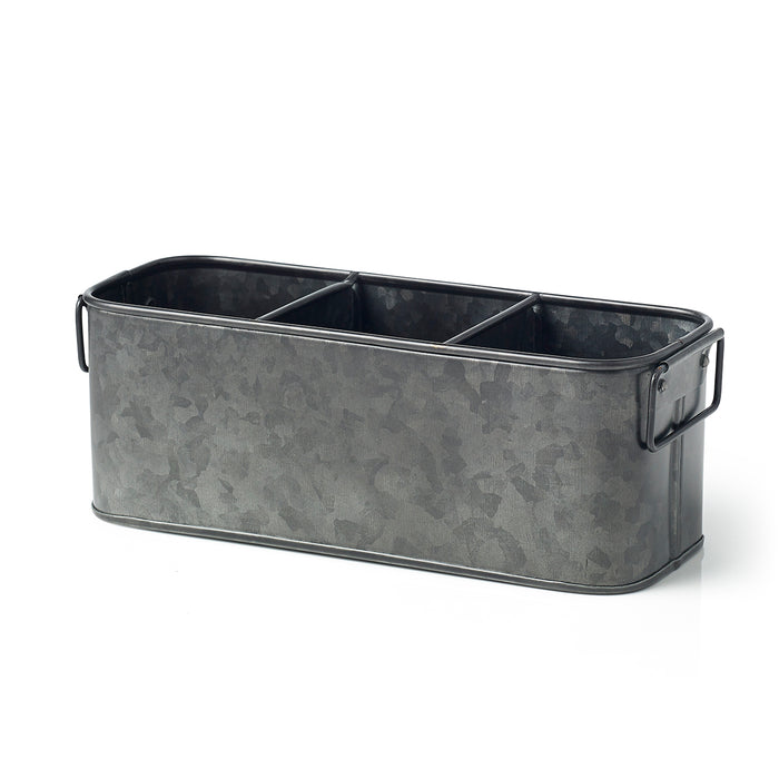 Chef Inox CONEY ISL-GALVANISED BLACK 3 COMP RECT CADDY 270x100x100mm EA