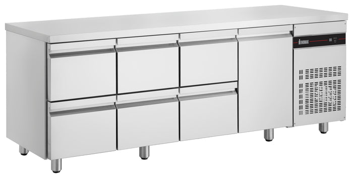 Inomak UNDER BAR FRIDGE 1 DOOR 6 DRAWERS UBD6000