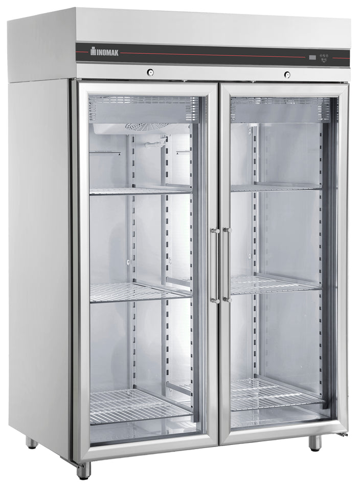 Inomak DOUBLE DOOR UPRIGHT GLASS DOOR FREEZER 1432LT UFI2140G