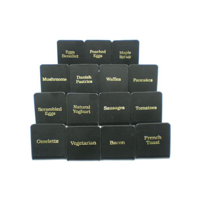 BUFFET SIGN: "Milk" - GOLD ON BLACK-Auscaterquip