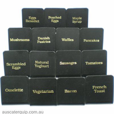 BUFFET SIGN: "Omelette" - GOLD ON BLACK-Auscaterquip