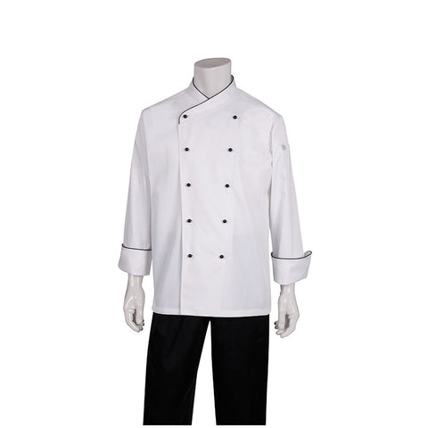 Coogee Classic Chef Jacket with Black Piping