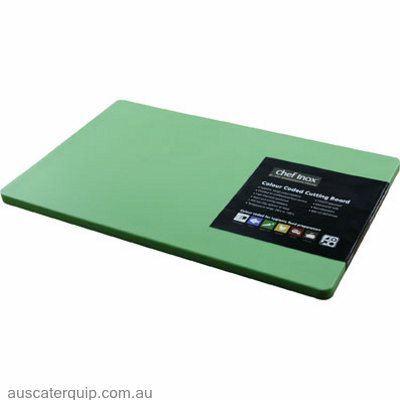 Chef Inox CUTTING BOARD-PP GN 1/1 530x325x20mm GREEN-Auscaterquip
