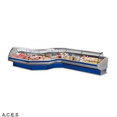 GREENLINE Ventilated deli displays Outside Corner (45Deg)-Auscaterquip