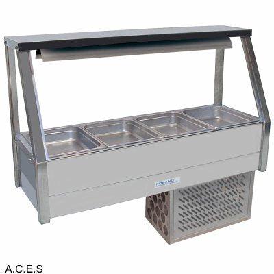 ROBAND COLD FOOD DISPLAY BARS - REFRIGERATED COLD PLATE - SINGLE ROW - 4 Pans-Auscaterquip