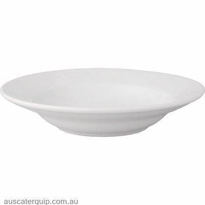 Vitroceram PASTA BOWL-230mm WIDE RIM WHITE "VITROCERAM"-Auscaterquip