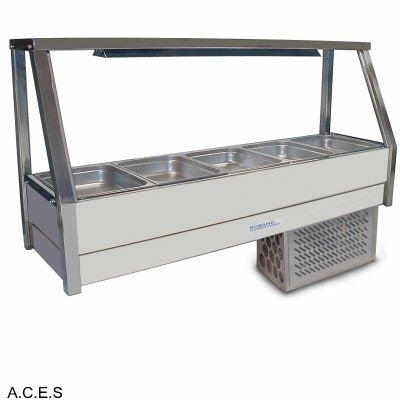 ROBAND COLD FOOD DISPLAY BARS - REFRIGERATED COLD PLATE - SINGLE ROW - 5 Pans-Auscaterquip