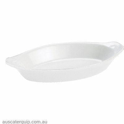Vitroceram OVAL GRATIN DISH-250x130x/340ml WHITE "VITROCERAM"-Auscaterquip