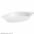 Vitroceram OVAL GRATIN DISH-250x130x/340ml WHITE "VITROCERAM"-Auscaterquip