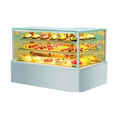 GREENLINE REFRIGERATED L SHAPE Square Glass CORNER CAKE Display 2.4m W-Auscaterquip