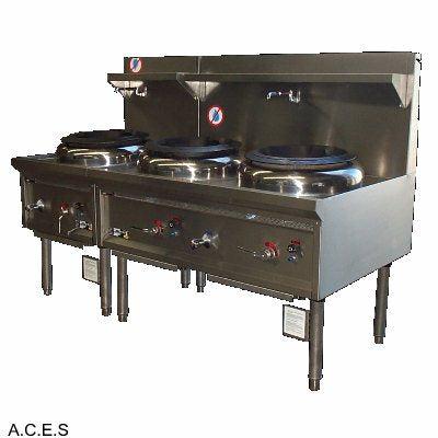 WOK888 S/S Three Hole Wok-Auscaterquip