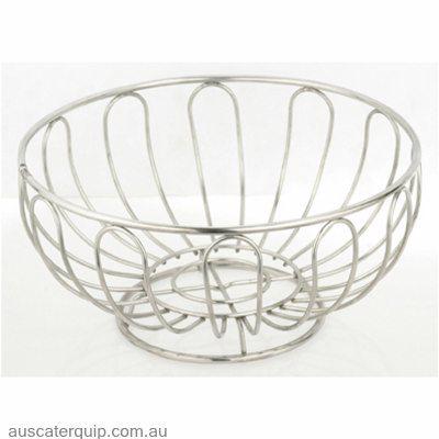 ROUND BASKET 240x87mm WIRE 18/10-Auscaterquip