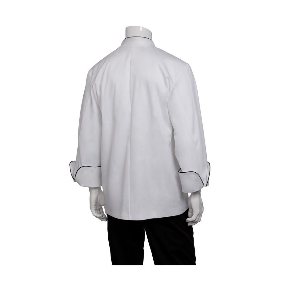 Champagne Executive Chef Jacket w/ Black Piping-Auscaterquip