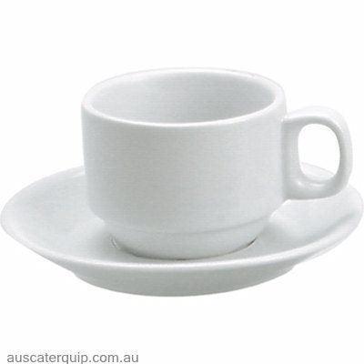 Vitroceram STACKABLE CUP-225ml (SAUCER 900020) WHITE "VITROCERAM"-Auscaterquip