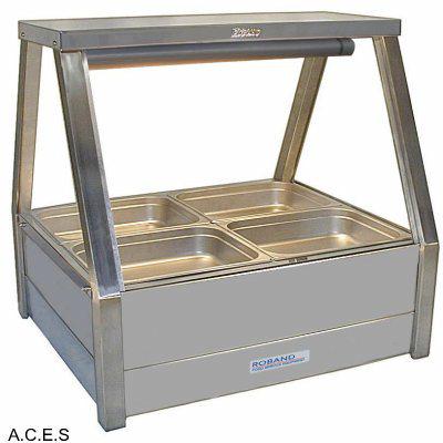 ROBAND COLD FOOD DISPLAY BARS DOUBLE ROW - 4 Pans-Auscaterquip