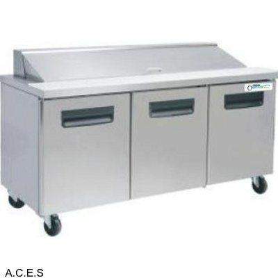 GREENLINE MEGA PREPARATION BENCH REFRIGERATION 3 Door-Auscaterquip