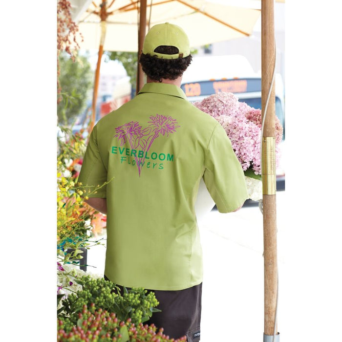 Men's Lime Universal Contrast Cook Shirt-Auscaterquip