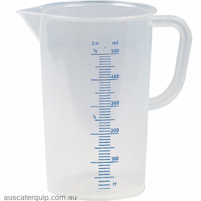 Fjord Australia MEASURING JUG-0.50lt Proplyene BLUE SCALE THERMO-Auscaterquip