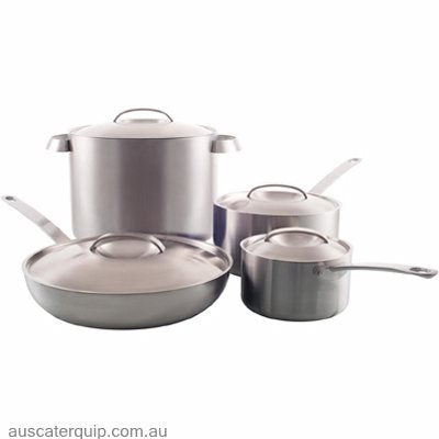 Chef Inox COOKWARE SET-4pc S/S 'STUDIO'-Auscaterquip