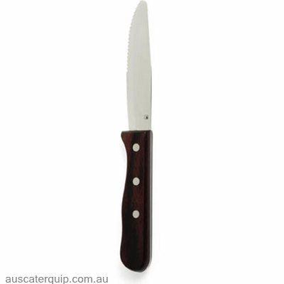 Tablekraft STEAK KNIFE JUMBO PAKKAWOOD - ROUND TIP-Auscaterquip