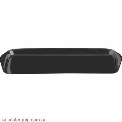 JAB RECTANGULAR PLATTER W/FLARED HDLE 380mm BLACK (STS0237)-Auscaterquip