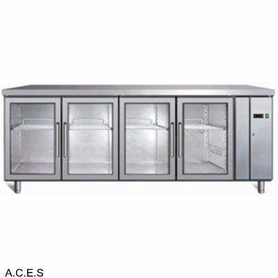 GREENLINE Remote Bench Refrigeration ( 4 Solid Doors  553L)