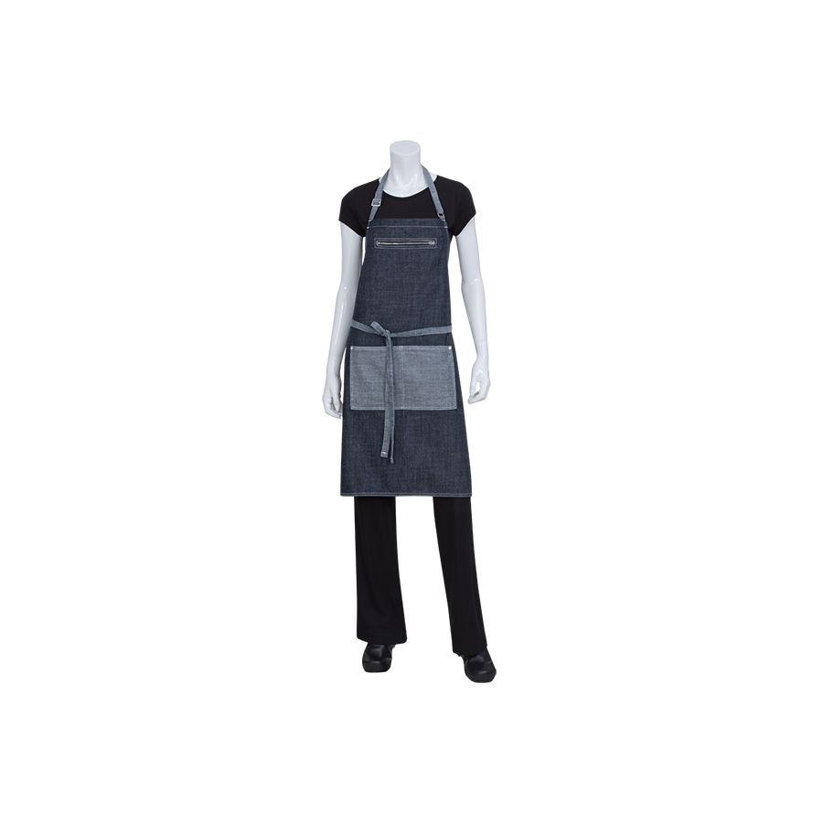 Manhattan Indigio Blue Denim Bib Apron-Auscaterquip