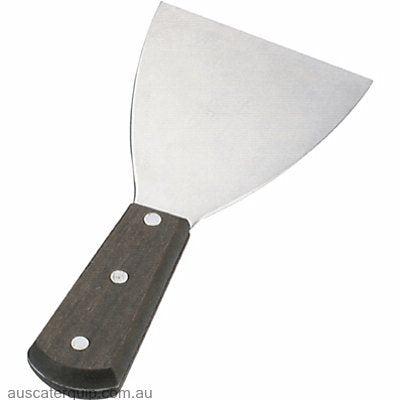 Chef Inox SCRAPER-PAN S/S 100x120mm WOOD HDL-Auscaterquip