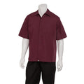 Men's Merlot Universal Contrast Cook Shirt-Auscaterquip