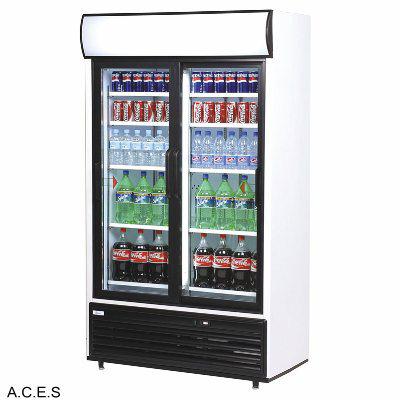 BROMIC Display Fridge with light box, 2 Doors- 1000L-Auscaterquip