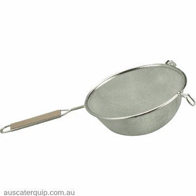 Metaltex STRAINER-MEDIUM TIN MESH 140mm WOOD HDL-Auscaterquip