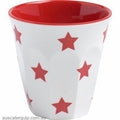 JAB JAB RED STARS ON WHITE TUMBLER 90mm 300ml (x12)