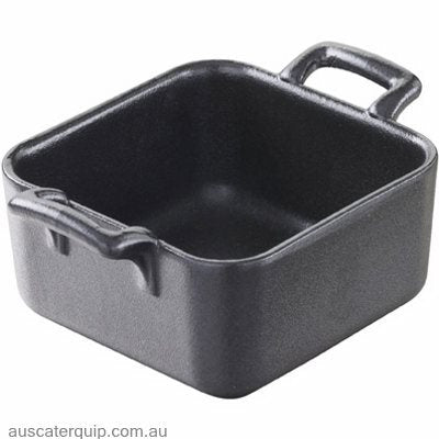 Revol REVOL BELLE CUISINE CHARCOAL MINI DISH SQUARE 80ml-Auscaterquip