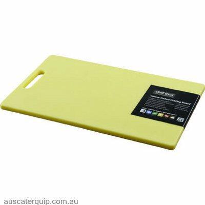Chef Inox CUTTING BOARD-PP 230x380x12mm YELLOW W/HDL-Auscaterquip