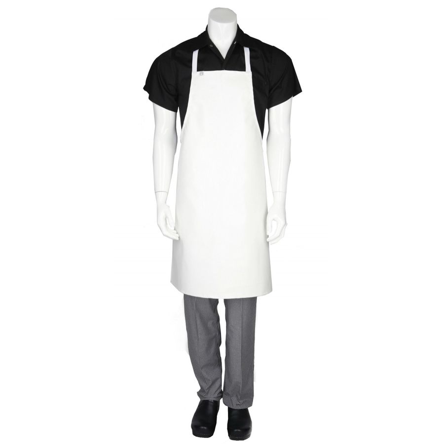 White Short PVC Bib Apron-Auscaterquip