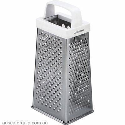 Chef Inox GRATER-S/S 4 SIDED PE HDL 190mm-Auscaterquip
