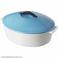 Revol REVOL REVOLUTION OVAL CASSEROLE W/LID BLUE 4.2lt-Auscaterquip