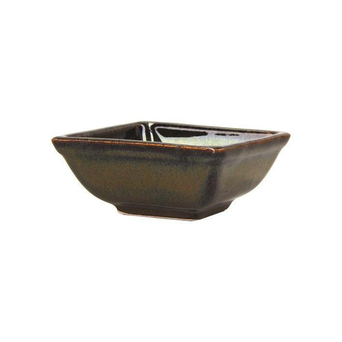 tablekraft ARTISTICA SQUARE SAUCE DISH 80x80x35mm REACTIVE BROWN-Auscaterquip